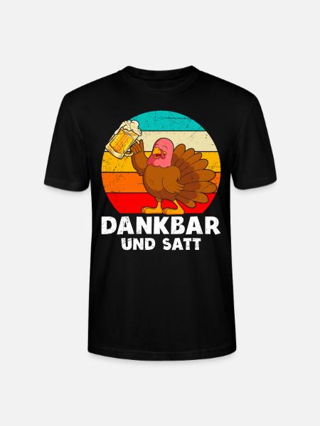 Dankbar und Satt Biertrinker Truthahn - Stanley/Stella Unisex Bio-T-Shirt CRAFTER - Schwarz