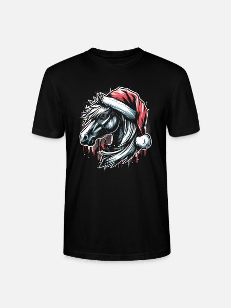 Weihnachten Pferd Pferdekopf Graffiti Style - Stanley/Stella Unisex Bio-T-Shirt CRAFTER - Schwarz