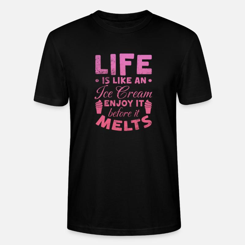 Eiscreme - Stanley/Stella Unisex Bio-T-Shirt CRAFTER - Schwarz