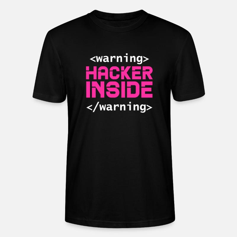 Hacker Coder Computer Hacking Gift - Stanley/Stella CRAFTER Unisex Organic T-Shirt - black