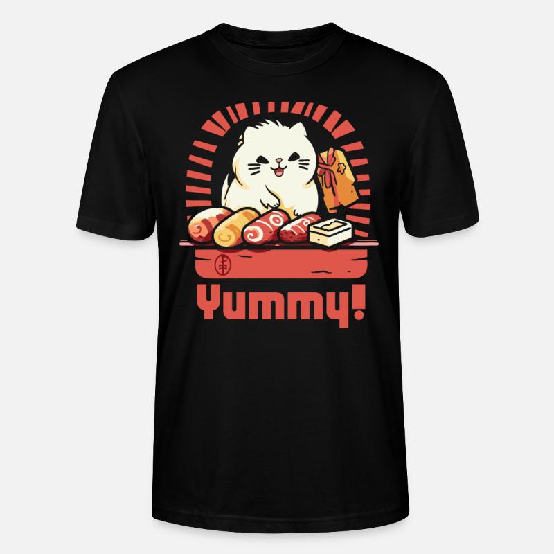 Leckere Lustige Bäcker Katze - Stanley/Stella Unisex Bio-T-Shirt CRAFTER - Schwarz