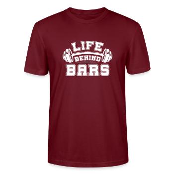 Bodybuilder Body Building Fitness Gym cadeau - T-shirt bio CRAFTER Stanley Stella Unisexe - bordeaux - Devant - Alina (178cm) & Michal (187cm)