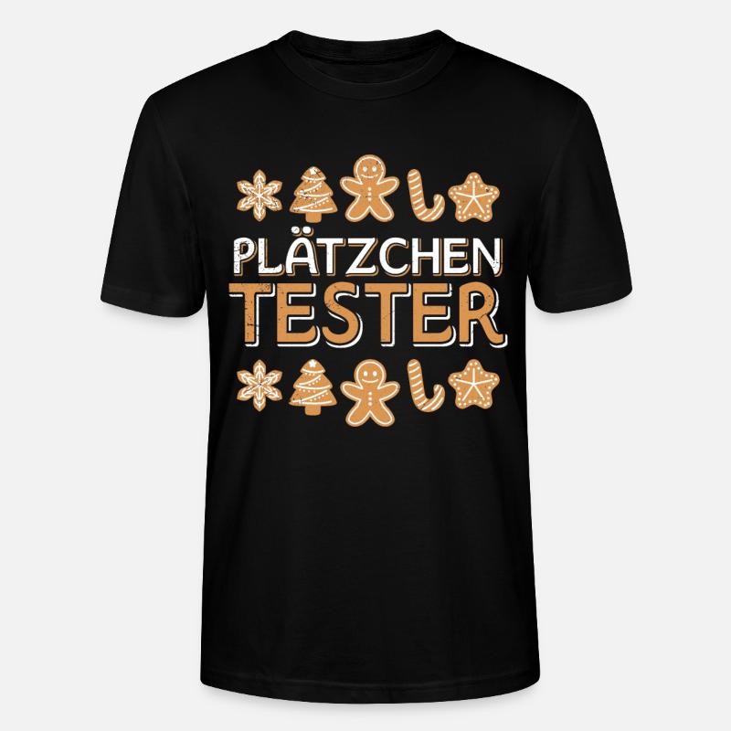 Offizieller Plätzchen Tester Weihnachtsgebäck - Stanley/Stella Unisex Bio-T-Shirt CRAFTER - Schwarz