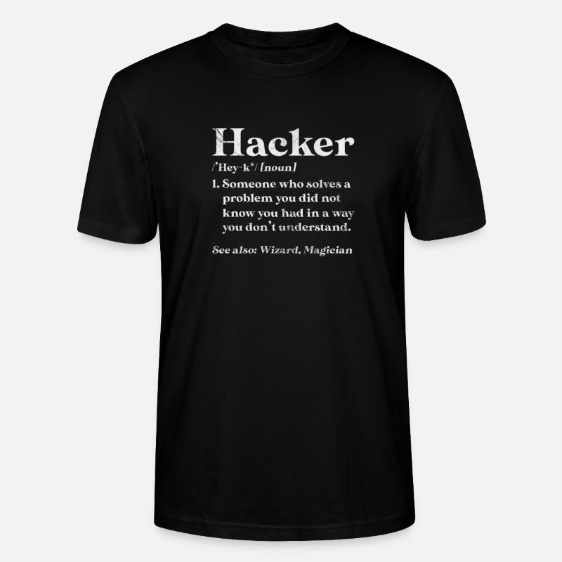 Hacker - T-shirt bio CRAFTER Stanley Stella Unisexe - noir