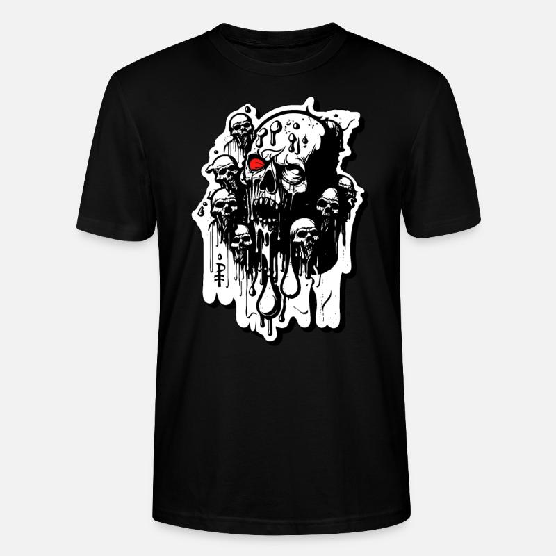 Zombie-Schädel und Totenköpfe - Stanley/Stella Unisex Bio-T-Shirt CRAFTER - Schwarz
