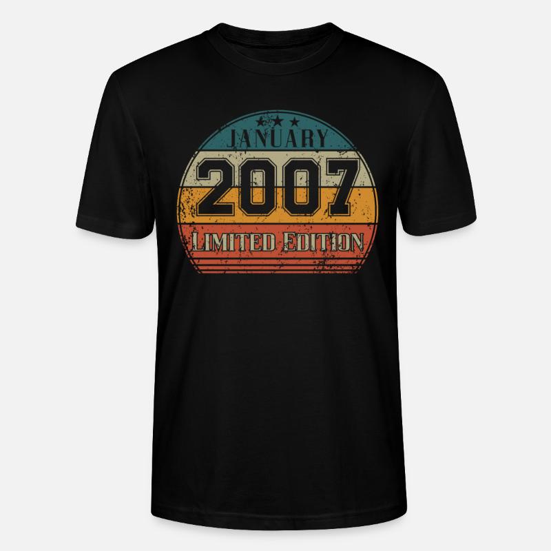 Anniversaire - Edition Limitée Janvier 2007 - T-shirt bio CRAFTER Stanley Stella Unisexe - noir