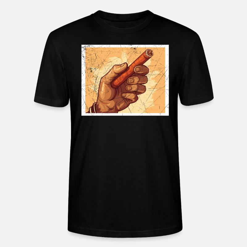 Zigarrenrauchen Tabakrauchen Zigarettenraucher Zigarre - Stanley/Stella Unisex Bio-T-Shirt CRAFTER - Schwarz