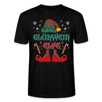 Glühwein Elfe Weihnachten Feuerzangenbowle - Stanley/Stella Unisex Bio-T-Shirt CRAFTER - Schwarz - Vorne - Alina (178cm) & Michal (187cm)