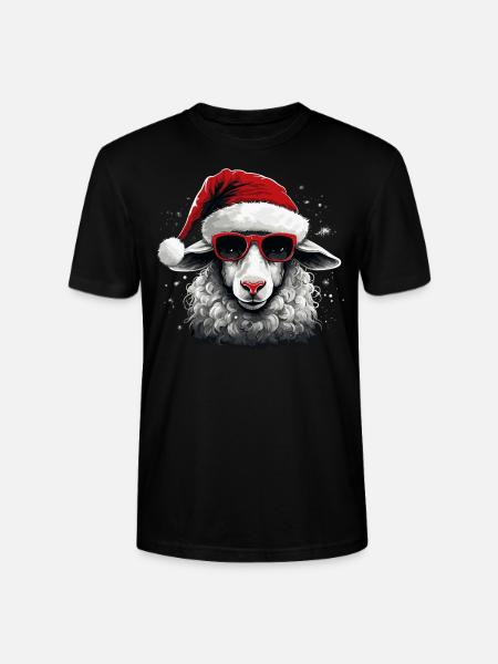 Christmas Sheep - Stanley/Stella CRAFTER Unisex Organic T-Shirt - black