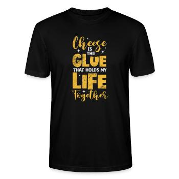 Cheese - Stanley/Stella CRAFTER Unisex Organic T-Shirt - black - Front - Alina (178cm) & Michal (187cm)
