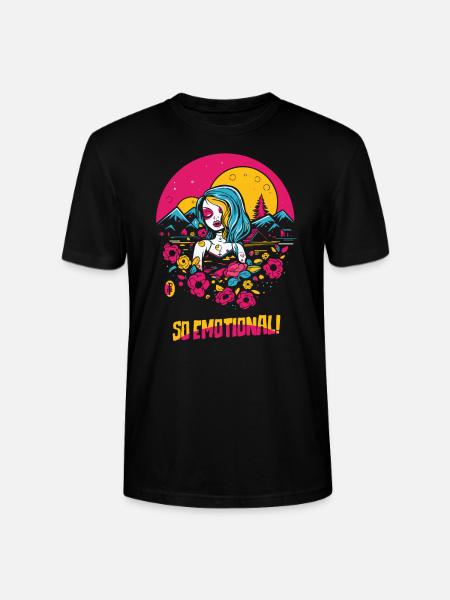 Så følelsesladet, emo pige med hjerte og natur - Stanley Stella CRAFTER unisex økologisk-T-shirt - sort