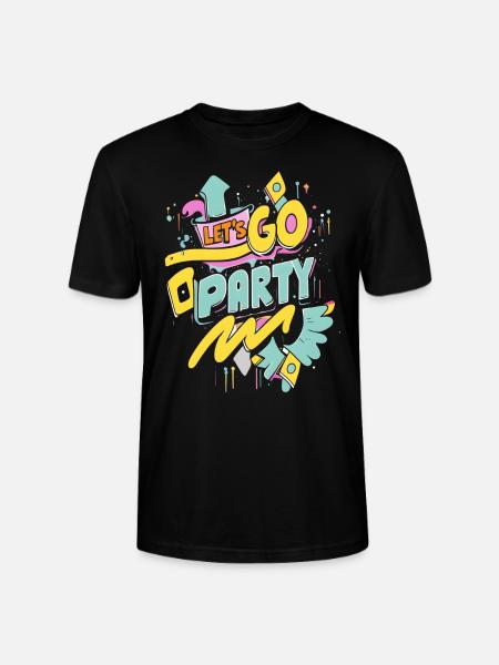 Let's Go Party - Stanley/Stella CRAFTER Unisex Organic T-Shirt - black