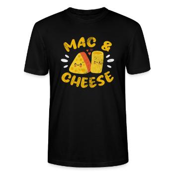 Fromage - T-shirt bio CRAFTER Stanley Stella Unisexe - noir - Devant - Alina (178cm) & Michal (187cm)