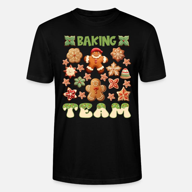 Plätzchen Cookie Baking Team Weihnachten - Stanley/Stella Unisex Bio-T-Shirt CRAFTER - Schwarz
