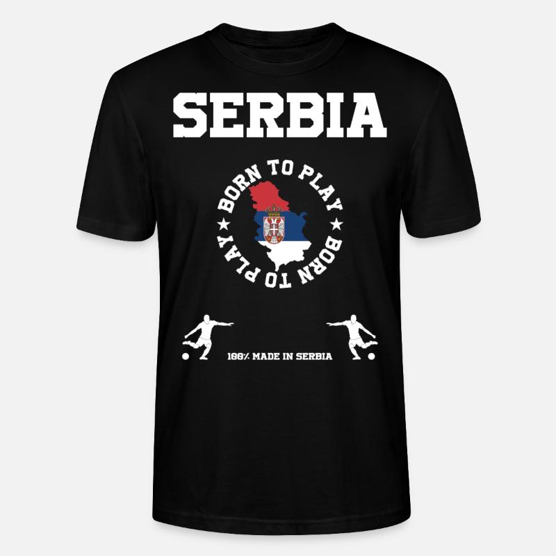 Serbien - Stanley/Stella Unisex Bio-T-Shirt CRAFTER - Schwarz