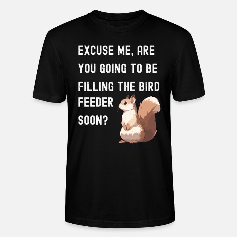 Vogelfutter Eichhörnchen - Stanley/Stella Unisex Bio-T-Shirt CRAFTER - Schwarz