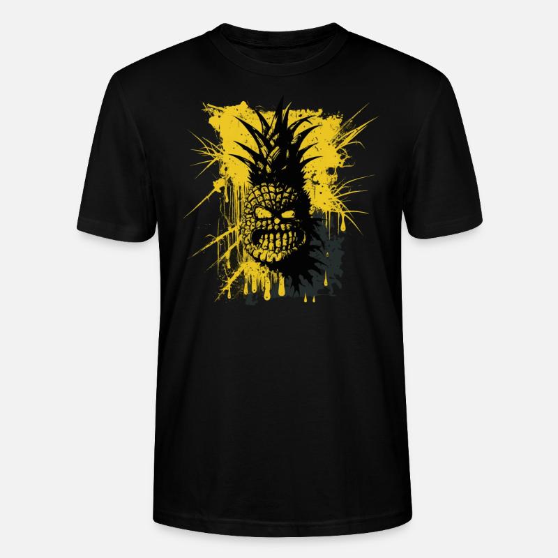 Ananas Horrorpunk - Stanley/Stella Unisex Bio-T-Shirt CRAFTER - Schwarz