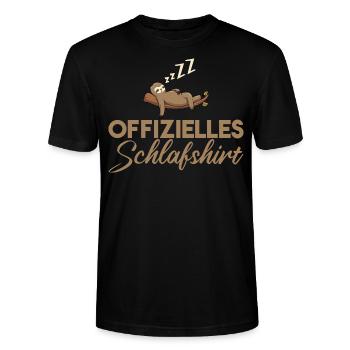 Snooze Fun - T-shirt bio CRAFTER Stanley Stella Unisexe - noir - Devant - Alina (178cm) & Michal (187cm)