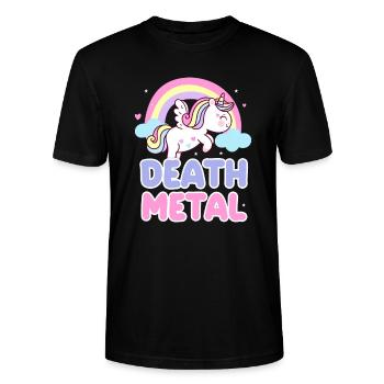 Death Metal Musik Festival Geschenk - Stanley/Stella Unisex Bio-T-Shirt CRAFTER - Schwarz - Vorne - Alina (178cm) & Michal (187cm)