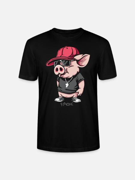 Hip-Hop, Graffiti, Breakdance, Culture, Pig - Stanley/Stella CRAFTER Unisex Organic T-Shirt - black