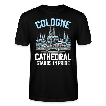 Köln Deutschland Reisen Urlaub Ich liebe Köln - Stanley/Stella Unisex Bio-T-Shirt CRAFTER - Schwarz - Vorne - Alina (178cm) & Michal (187cm)