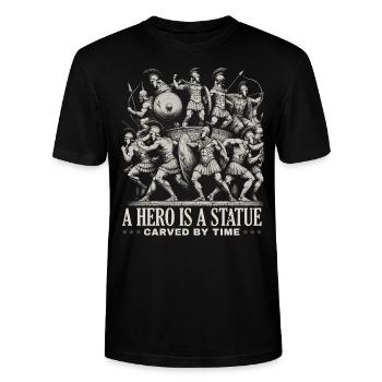 Trojansk krig kriger Det antikke Grækenland Græsk mytologi - Stanley Stella CRAFTER unisex økologisk-T-shirt - sort - Foran - Alina (178cm) & Michal (187cm)