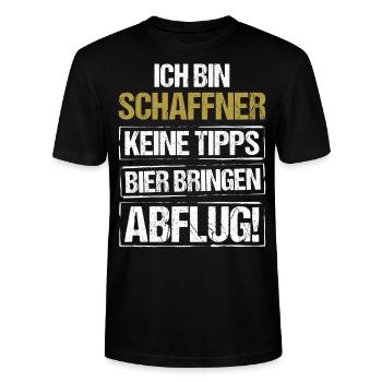 Je suis chef d'orchestre - apporte de la bière et décolle - T-shirt bio CRAFTER Stanley Stella Unisexe - noir - Devant - Alina (178cm) & Michal (187cm)