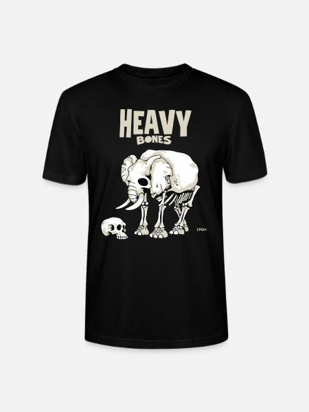 Heavy Bones: Elephant Skull - Stanley/Stella CRAFTER Unisex Organic T-Shirt - black