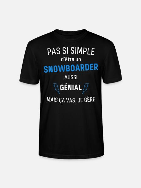 Toller Snowboarder - Stanley/Stella Unisex Bio-T-Shirt CRAFTER - Schwarz