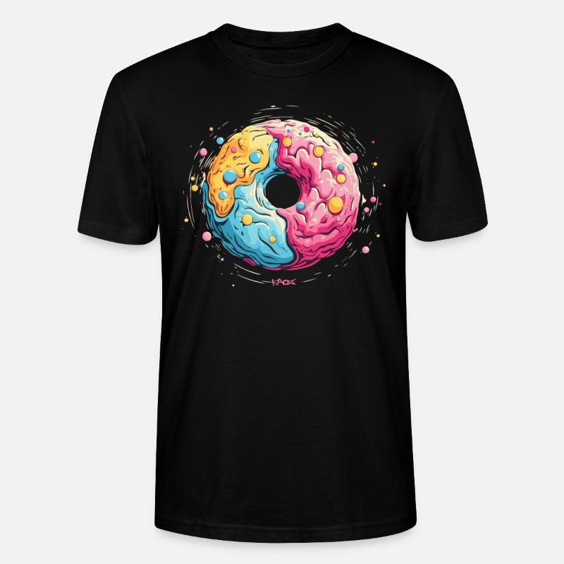 Une galaxie de beignets - T-shirt bio CRAFTER Stanley Stella Unisexe - noir