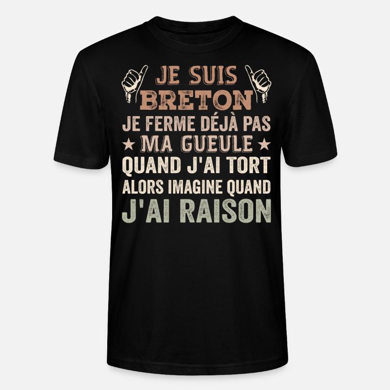 Ich bin Bretone - Stanley/Stella Unisex Bio-T-Shirt CRAFTER - Schwarz