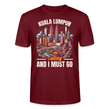 Kuala Lumpur Malaisie Voyage Vacances Malaisien - T-shirt bio CRAFTER Stanley Stella Unisexe - bordeaux - Devant - Alina (178cm) & Michal (187cm)