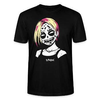 Verrücktes Alternatives Anime-Mädchen - Stanley/Stella Unisex Bio-T-Shirt CRAFTER - Schwarz - Vorne - Alina (178cm) & Michal (187cm)