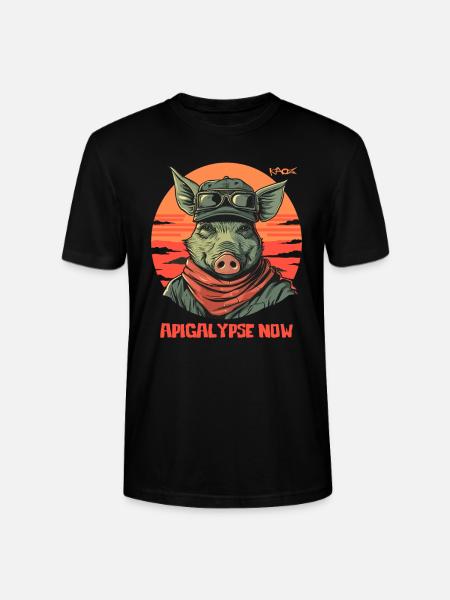 Apocalypse Apigalypse now pig - Stanley/Stella CRAFTER Unisex Organic T-Shirt - black