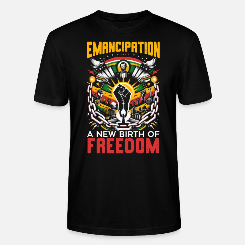 Proclamation d’émancipation African Juneteenth - T-shirt bio CRAFTER Stanley Stella Unisexe - noir