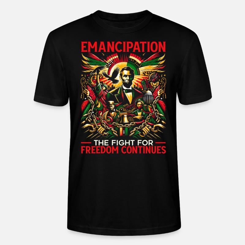 Emanzipationsproklamation Afrikanischer Juneteenth - Stanley/Stella Unisex Bio-T-Shirt CRAFTER - Schwarz