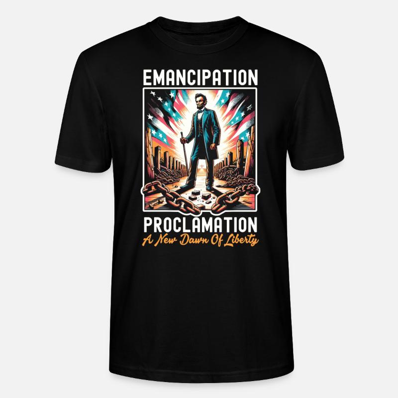 Emanzipationsproklamation Black Pride Juneteenth - Stanley/Stella Unisex Bio-T-Shirt CRAFTER - Schwarz