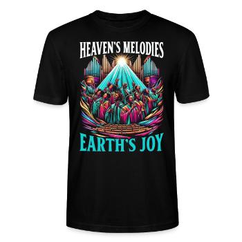 Gospel Musik Religiöse Bibel Schrift Christentum - Stanley/Stella Unisex Bio-T-Shirt CRAFTER - Schwarz - Vorne - Alina (178cm) & Michal (187cm)
