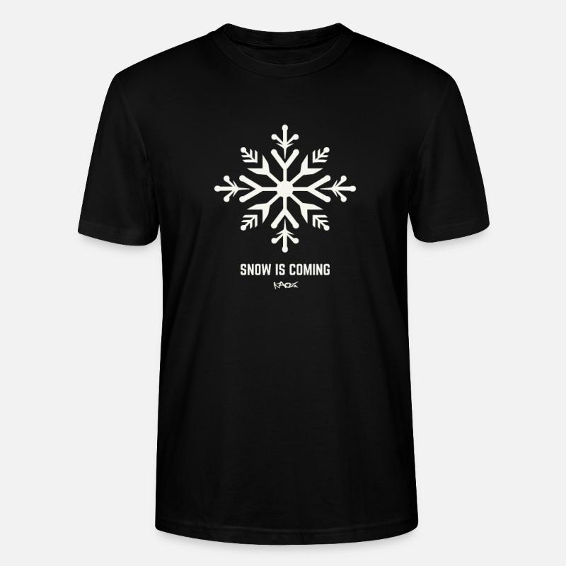 Es kommt Schnee. - Stanley/Stella Unisex Bio-T-Shirt CRAFTER - Schwarz