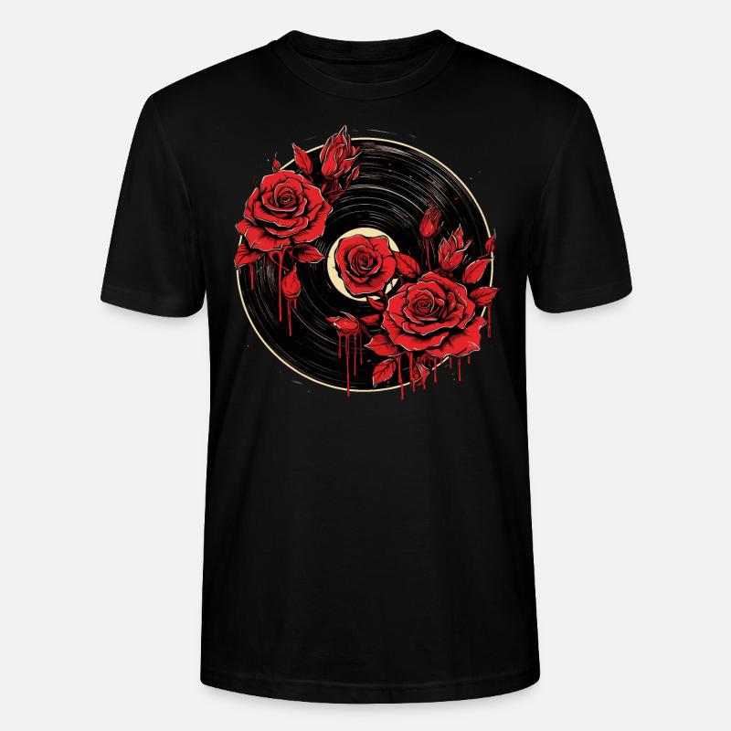 L’amour des disques vinyles - T-shirt bio CRAFTER Stanley Stella Unisexe - noir