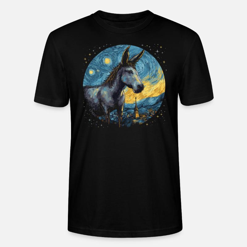 Sternenhimmel Esel - Stanley/Stella Unisex Bio-T-Shirt CRAFTER - Schwarz