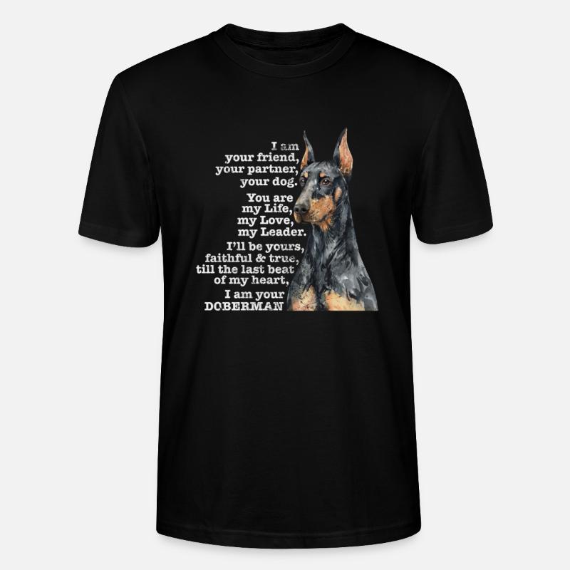 Dobermann - Stanley/Stella Unisex Bio-T-Shirt CRAFTER - Schwarz