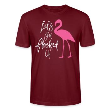 Junggesellin Jungesellinnenabschied Braut - Stanley/Stella Unisex Bio-T-Shirt CRAFTER - Burgunderrot - Vorne - Alina (178cm) & Michal (187cm)