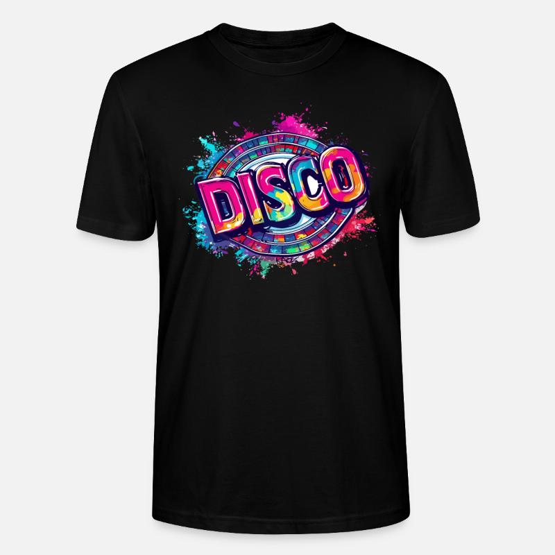 Super cooles Disco-Design - Stanley/Stella Unisex Bio-T-Shirt CRAFTER - Schwarz