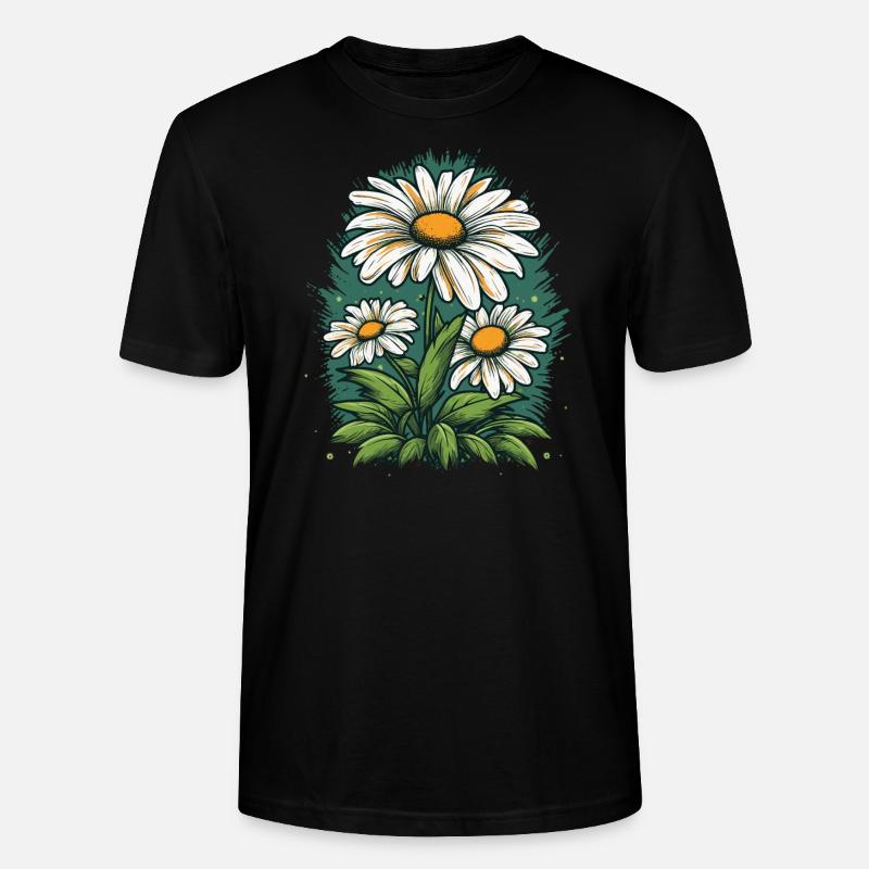 Gänseblümchen - Stanley/Stella Unisex Bio-T-Shirt CRAFTER - Schwarz