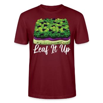 Microgreens Agriculture Micro Farming Gardening - Stanley/Stella CRAFTER Unisex Organic T-Shirt - burgundy - Front - Alina (178cm) & Michal (187cm)