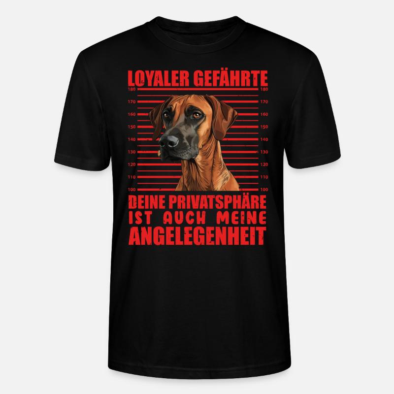 Rhodesian Ridgeback LOYALER GEFÄHRTE Lustiges - Stanley/Stella Unisex Bio-T-Shirt CRAFTER - Schwarz