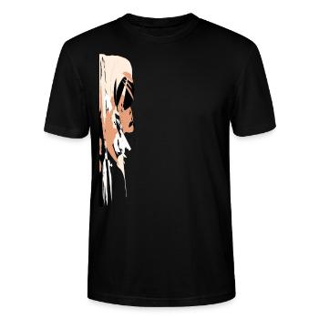 Mouvements abstraits - T-shirt bio CRAFTER Stanley Stella Unisexe - noir - Devant - Alina (178cm) & Michal (187cm)