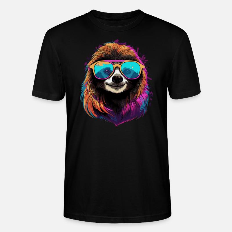 Cool Sloth - Stanley/Stella CRAFTER Unisex Organic T-Shirt - black