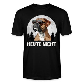 Deutscher Boxer Stur HEUTE NICHT Hundebesitzer - Stanley/Stella Unisex Bio-T-Shirt CRAFTER - Schwarz - Vorne - Alina (178cm) & Michal (187cm)